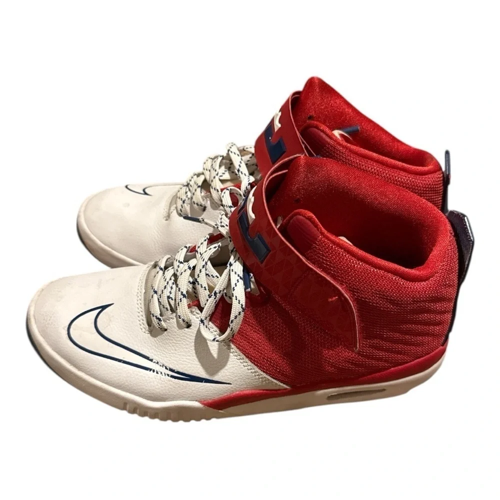 NIKE Kids Red and White Sneakers